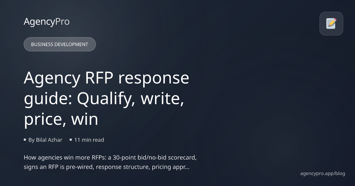 How to Win Agency RFPs: A Response Framework That Works