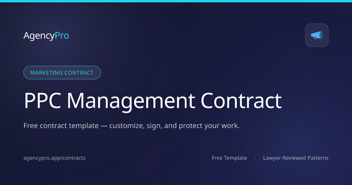 Free PPC Management Contract Template (2026)