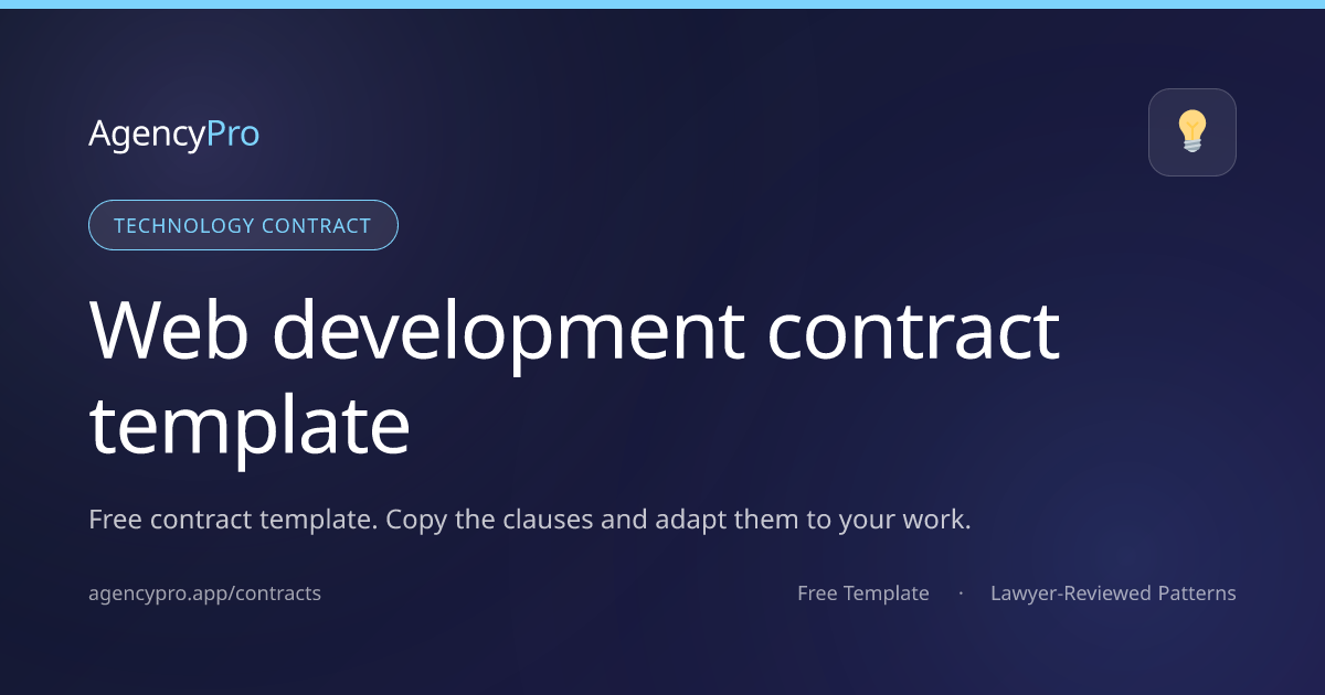 Free Web Development Contract Template (2026)