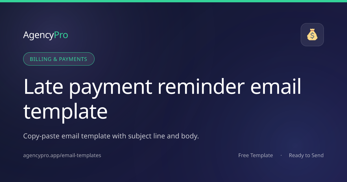 Free Late Payment Reminder Email Template | Overdue Invoice Emails
