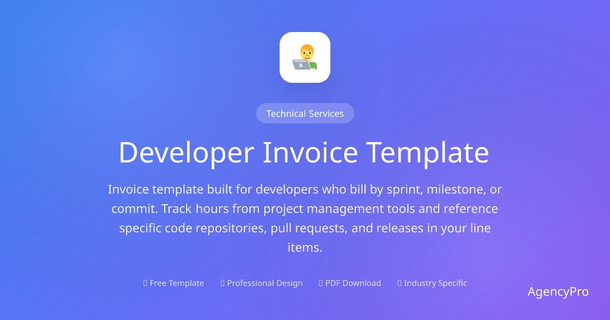 Free Developer Invoice Template