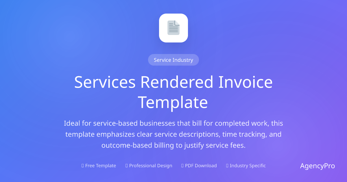 Free Service Provider Invoice Template