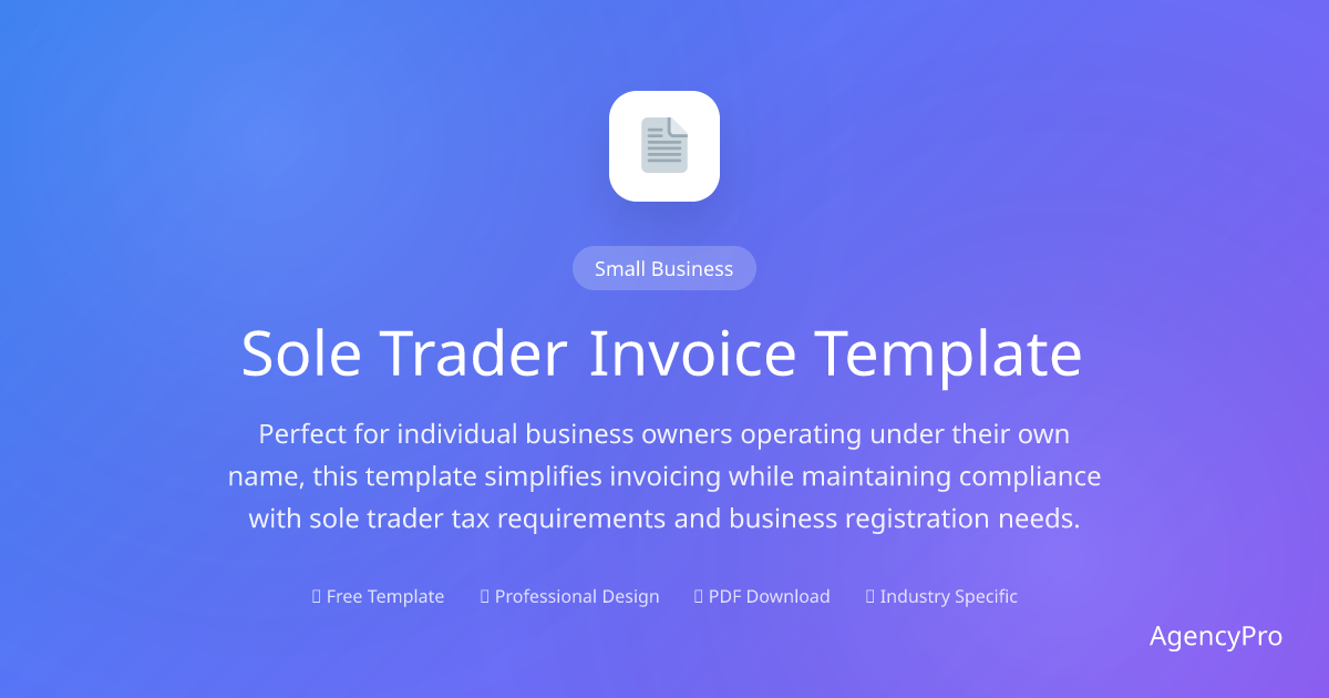 Free Sole Trader Invoice Template
