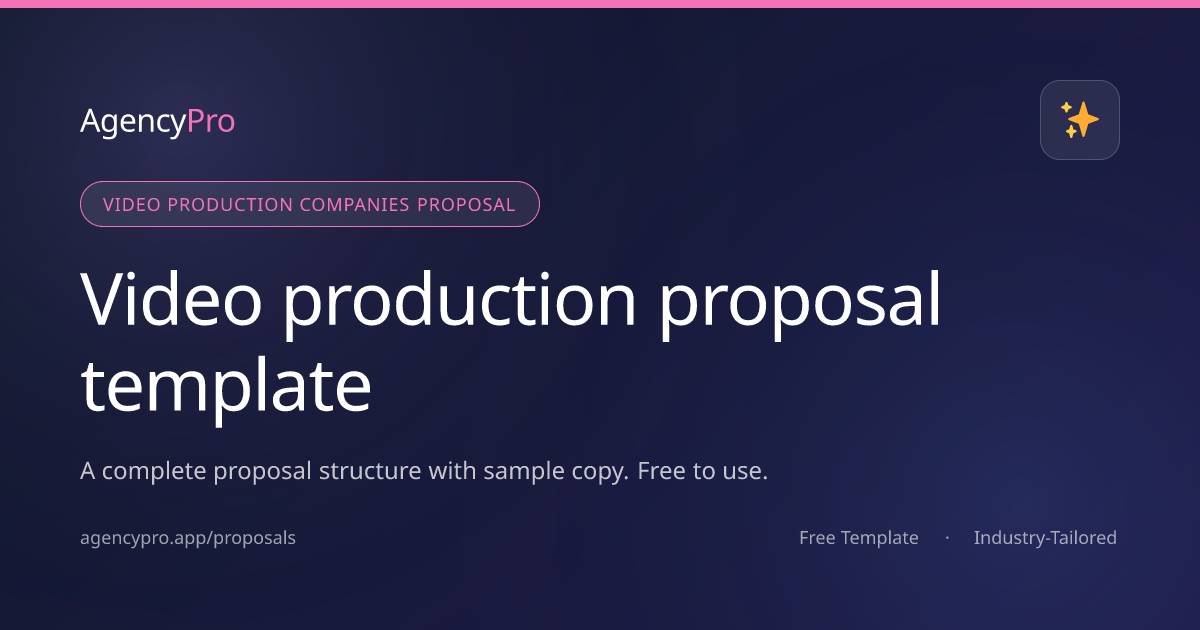 Free Video Production Proposal Template (2026)